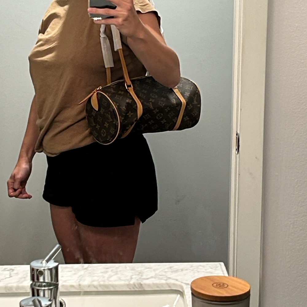 Brown Monogram Cylinder Bag (Papillon 30) - Picture 6 of 6